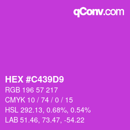 Color code: HEX #C439D9 | qconv.com