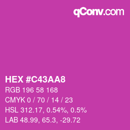 Color code: HEX #C43AA8 | qconv.com