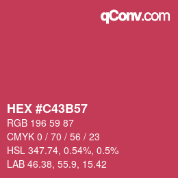 颜色代码: HEX #C43B57 | qconv.com