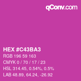 颜色代码: HEX #C43BA3 | qconv.com