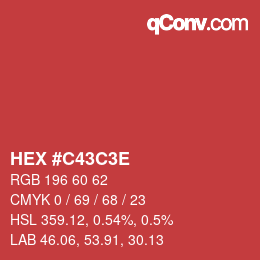 Color code: HEX #C43C3E | qconv.com