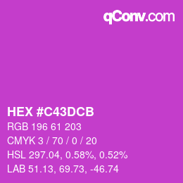 Color code: HEX #C43DCB | qconv.com