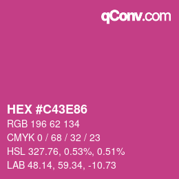 颜色代码: HEX #C43E86 | qconv.com