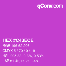 カラーコード: HEX #C43ECE | qconv.com