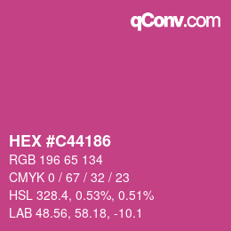 Color code: HEX #C44186 | qconv.com