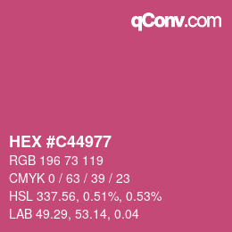 Color code: HEX #C44977 | qconv.com
