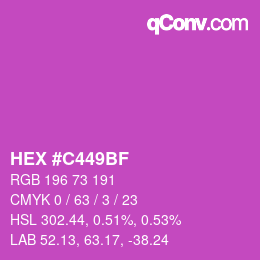 Color code: HEX #C449BF | qconv.com