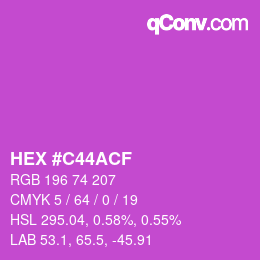 Color code: HEX #C44ACF | qconv.com
