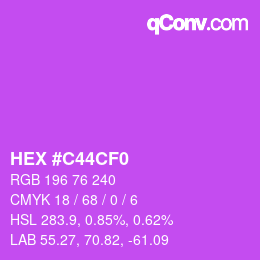 Color code: HEX #C44CF0 | qconv.com