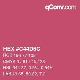 カラーコード: HEX #C44D6C | qconv.com