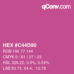 颜色代码: HEX #C44D90 | qconv.com