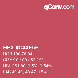 Código de color: HEX #C44E5E | qconv.com
