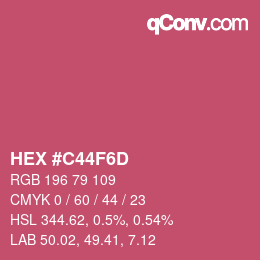 Código de color: HEX #C44F6D | qconv.com