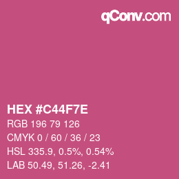 Color code: HEX #C44F7E | qconv.com