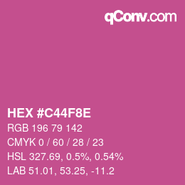 カラーコード: HEX #C44F8E | qconv.com