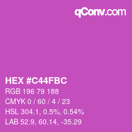 Farbcode: HEX #C44FBC | qconv.com