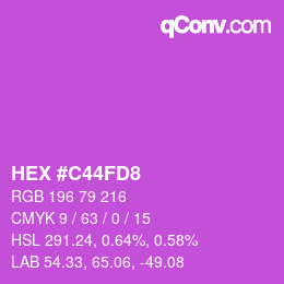 Color code: HEX #C44FD8 | qconv.com