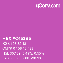 Color code: HEX #C452B5 | qconv.com