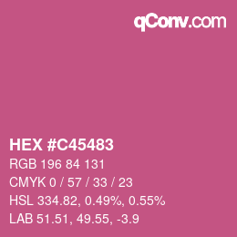 Color code: HEX #C45483 | qconv.com