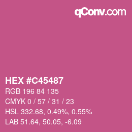 Código de color: HEX #C45487 | qconv.com