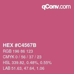 Color code: HEX #C4567B | qconv.com