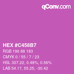 Color code: HEX #C458B7 | qconv.com