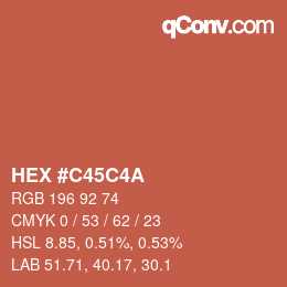 Color code: HEX #C45C4A | qconv.com