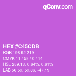 Color code: HEX #C45CDB | qconv.com