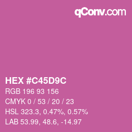 Color code: HEX #C45D9C | qconv.com