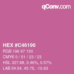 Color code: HEX #C46196 | qconv.com