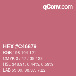 Color code: HEX #C46879 | qconv.com