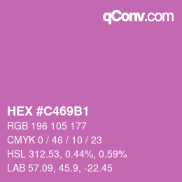 Farbcode: HEX #C469B1 | qconv.com