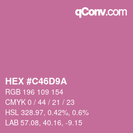Color code: HEX #C46D9A | qconv.com