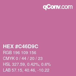Color code: HEX #C46D9C | qconv.com