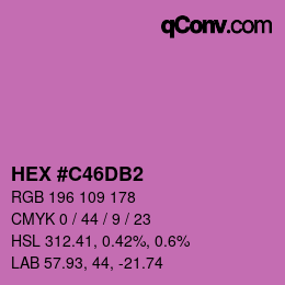 Color code: HEX #C46DB2 | qconv.com