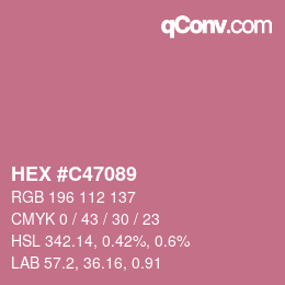 カラーコード: HEX #C47089 | qconv.com