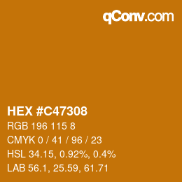 颜色代码: HEX #C47308 | qconv.com
