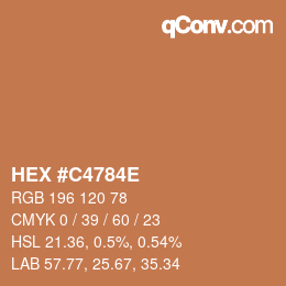 Color code: HEX #C4784E | qconv.com