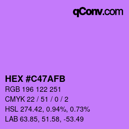 Color code: HEX #C47AFB | qconv.com