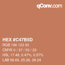 Color code: HEX #C47B5D | qconv.com