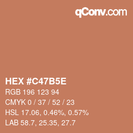 カラーコード: HEX #C47B5E | qconv.com