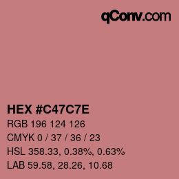 Farbcode: HEX #C47C7E | qconv.com