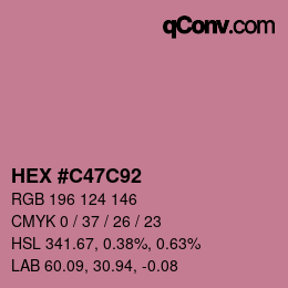 Color code: HEX #C47C92 | qconv.com
