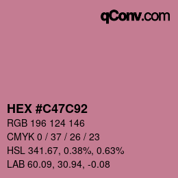 Color code: HEX #C47C92 | qconv.com