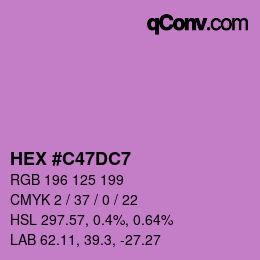 Color code: HEX #C47DC7 | qconv.com