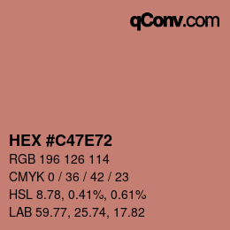 Color code: HEX #C47E72 | qconv.com