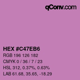 カラーコード: HEX #C47EB6 | qconv.com