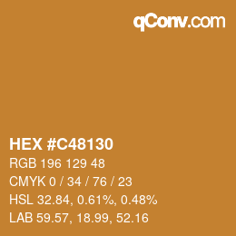 Color code: HEX #C48130 | qconv.com