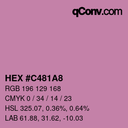 カラーコード: HEX #C481A8 | qconv.com