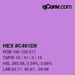 Color code: HEX #C481D9 | qconv.com